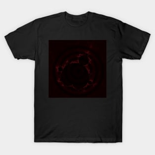 Fractal Light - Mandelbrot Red Rings T-Shirt